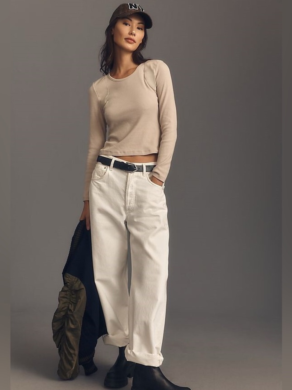 Maeve by Anthropologie Faux Leather-Inset Pullover Top Size 1X NEW - Picture 1 of 9